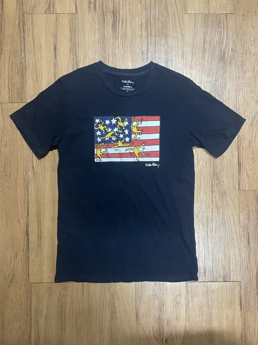 (95)빈티지 Keith Haring American Flag 티셔츠